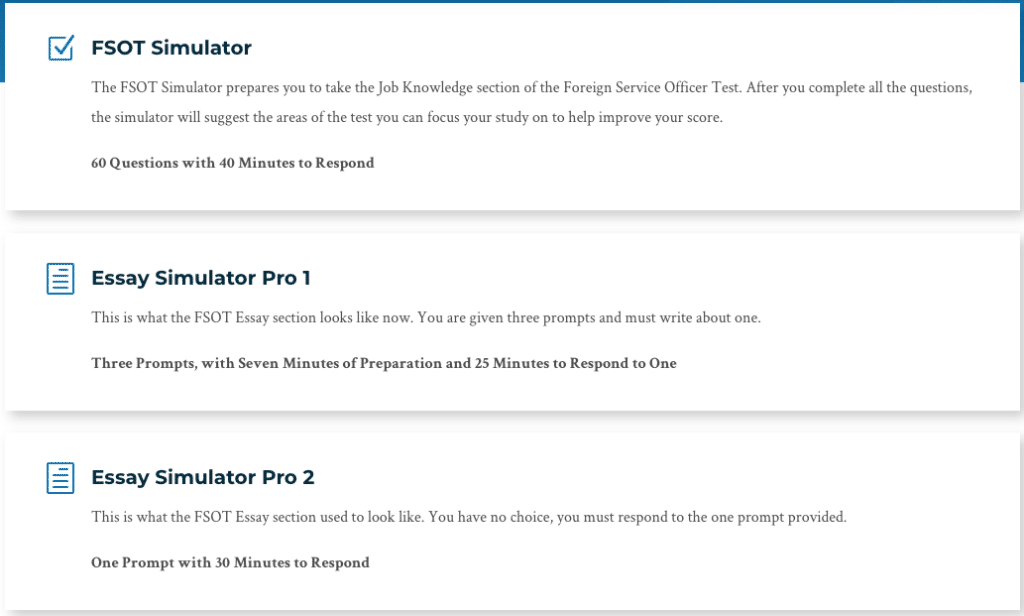 foreign service exam practice essay questions